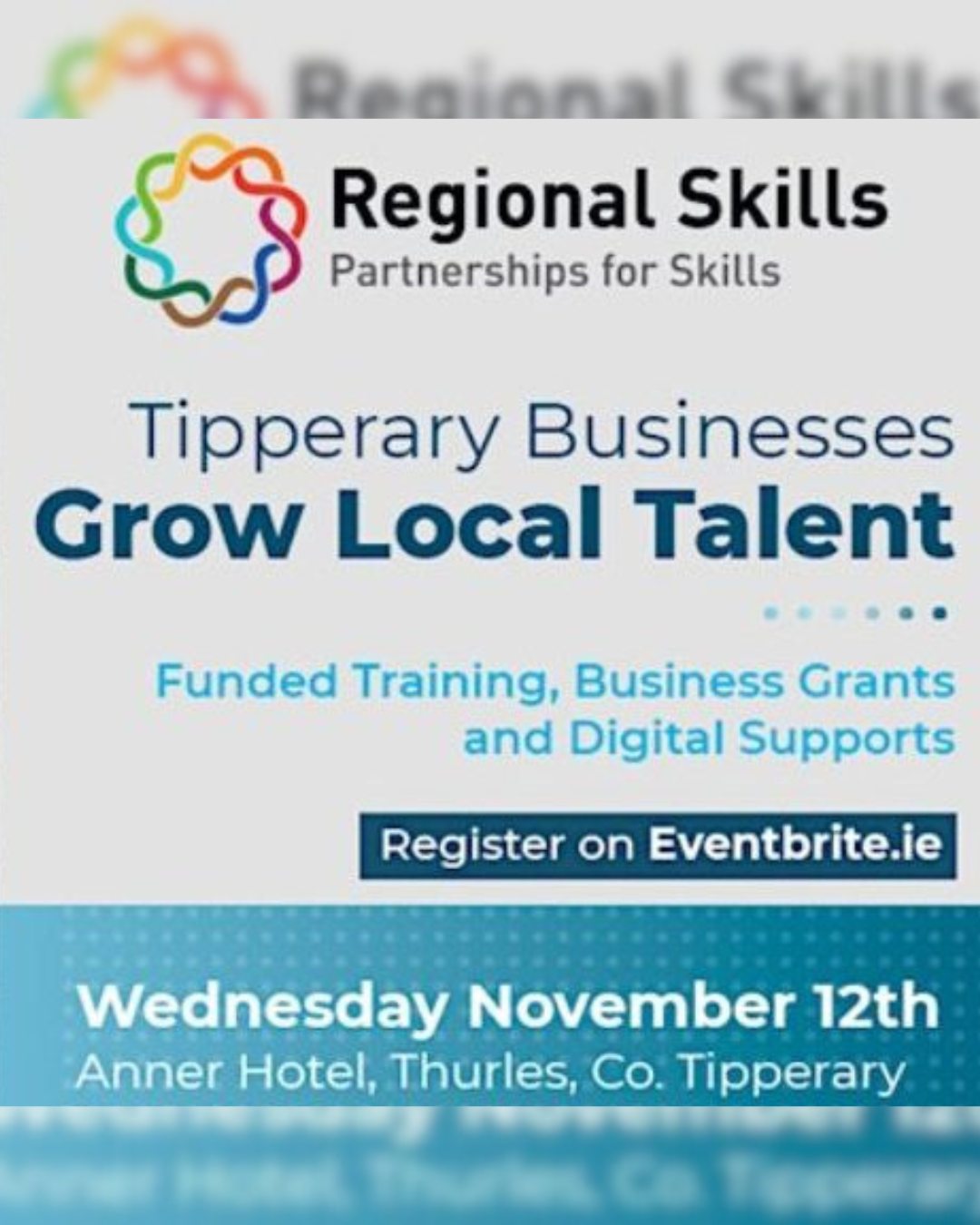 Attention Tipperary Businesses!
Looking to upskill your team and make the most of available Government grants and funding supports? This free event at the Anner Hotel, Thurles on 12th November is one you won’t want to miss.

Hear from local businesses already benefiting from these programmes and connect with education providers and state agencies who can help you grow and retain skilled employees.

📅 Tuesday, 12th November
📍 Anner Hotel, Thurles
💰 FREE to attend – registration required

A great opportunity for start-ups and established businesses alike to invest in their people and strengthen their future. 🌟
#Thurles #WhatsOntTipperary #VisitTipperary #Dwellawhile #LoveThurles #Munster #Ireland