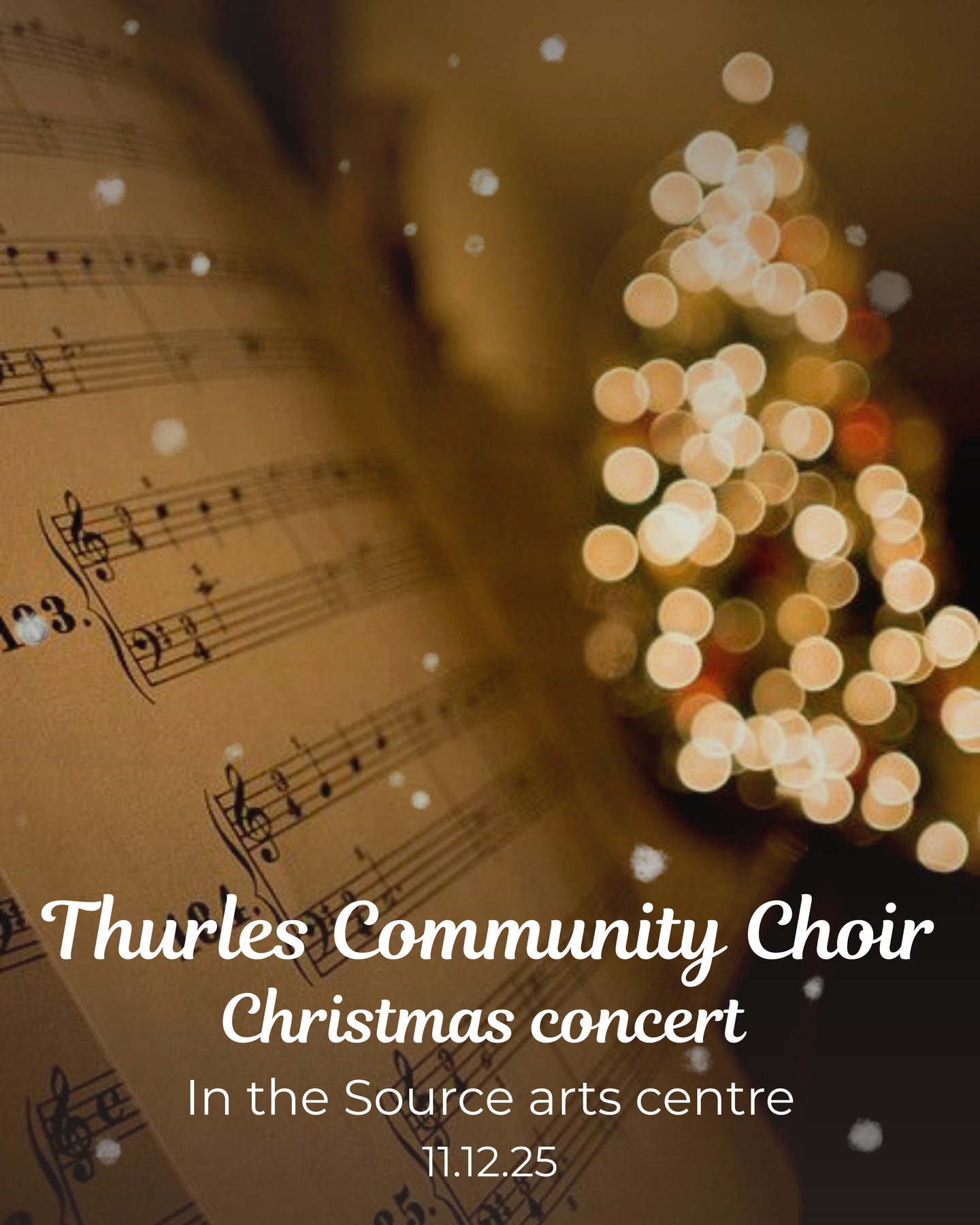 Join Thurles Community Choir for a magical night of music at The Source Arts Centre, Thurles! ✨

Thurles Community Choir presents a Christmas Concert filled with timeless favourites from The Beatles, ELO, David Bowie, Sinéad O’Connor & more, plus some very special guests! 🎶
📅 Thursday 11th Dec 2025
⏰ 8 p.m.
🎟️ Tickets €13

Led by choirmaster Eamon O’Malley

Let the season begin! ❤️🎄

#thurles #tipperary #whatsontipperary #visittipperary #dwellawhile #lovethurles #munster #ireland #tipperaryevents

#Thurles #Tipperary #Ireland #Munster #dwellawhile #visittipperary #lovethurles #concert #choir