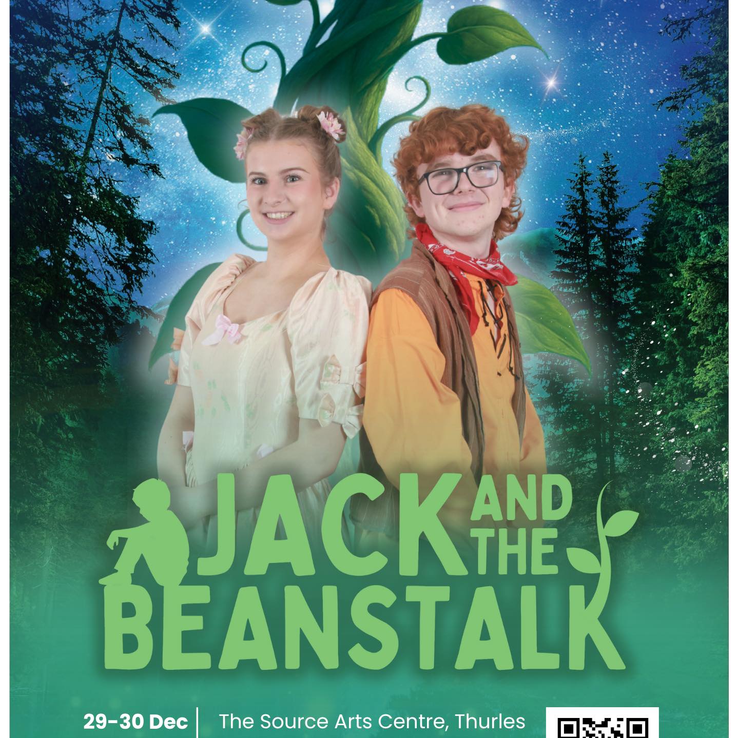 🌱✨ Fee-fi-fo-FUN! ✨🌱
Get ready for Jack and the Beanstalk at The Source Arts Centre, Thurles! 🎭💚
Perfect family fun this festive season — laughs, magic, and a GIANT adventure!

📅 Mon 29 – Wed 31 Dec 2025
⏰ Showtimes:
• 29th & 30th: 2 p.m. & 7 p.m.
• 31st: 1 p.m. & 6 p.m.

🎟️ Tickets: €20 / €15 Concessions / Family of 4 €55 (+ booking fees)

🌟 Don’t miss out — climb the beanstalk and book now:
👉 https://www.thesourceartscentre.ie/whats-on/events/jack-and-the-beanstalk

#Thurles #Tipperary #Munster #Ireland #lovethurles #thurlespanto #panto #visittipperary #dwellawhile