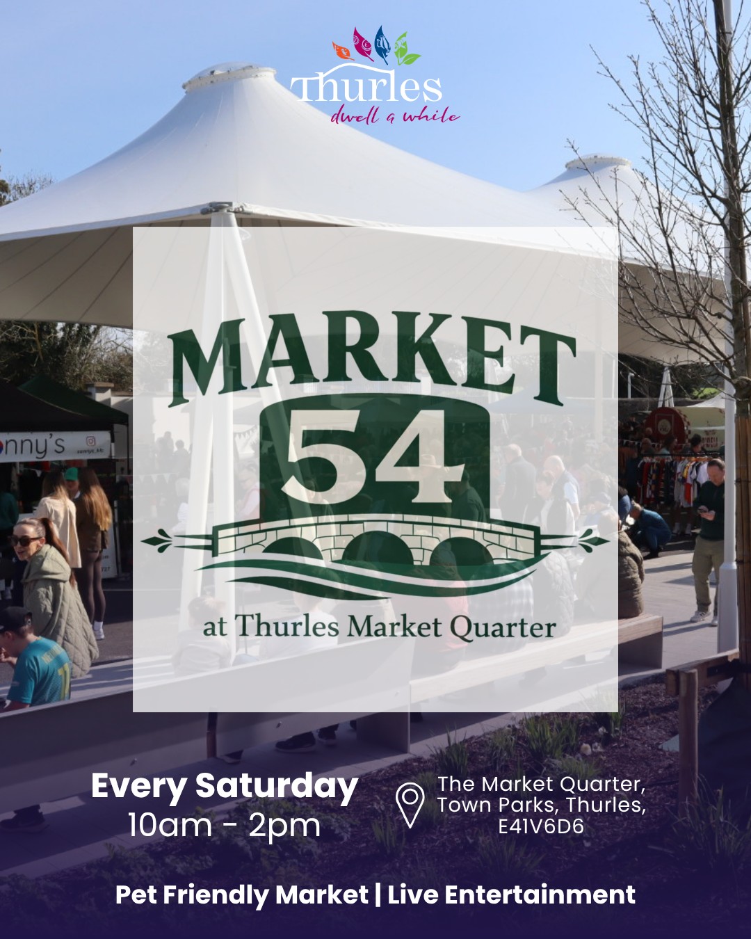 Market 54 at Thurles Market Quater is open every Saturday from 10am – 2pm, bringing a lovely buzz to the town and a great chance to support local traders, makers, and producers.

It's the perfect wholesome Saturday morning activity, it’s well worth a visit. 

📍 Every Saturday
🕙 10am – 2pm