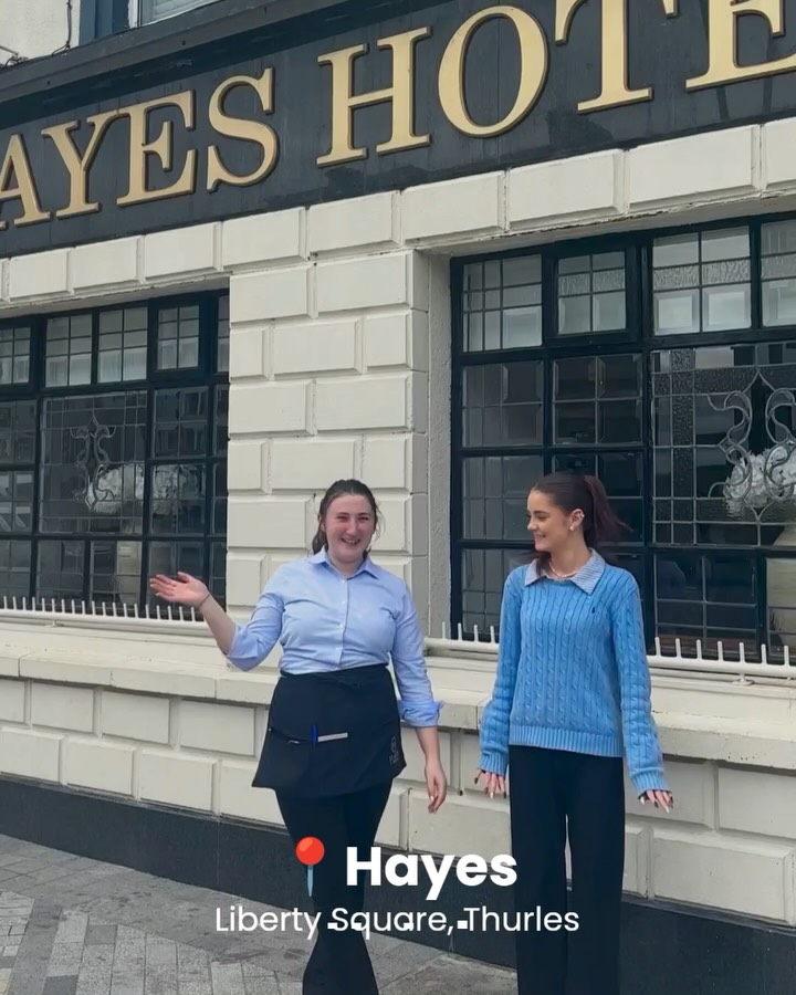 Hayes Hotel, Thurles 🍽️
Few places are as closely connected to the story of Thurles as Hayes Hotel 💙💛
Located in the heart of Liberty Square, Hayes Hotel has been welcoming locals and visitors for generations and remains one of the town’s most recognisable landmarks. Whether you are calling in for lunch, dinner, a coffee, or meeting friends and family, Hayes continues to be a popular gathering place in the centre of town.
Alongside its food and hospitality offering, Hayes Hotel also provides comfortable and cosy accommodation, making it an ideal base for anyone visiting Thurles, attending local events, or exploring all that Tipperary has to offer ✨
As part of our Taste of Our Town campaign, we would like to say a huge thank you to Hayes Hotel for contributing a fantastic €100 voucher towards our giveaway, helping create one of our biggest prize packages 🎉
Looking for a bite to eat, a place to meet, or somewhere to stay? Call into Hayes Hotel or book your stay directly through their website and experience one of Thurles’ most iconic destinations for yourself.
📍 Liberty Square, Thurles
