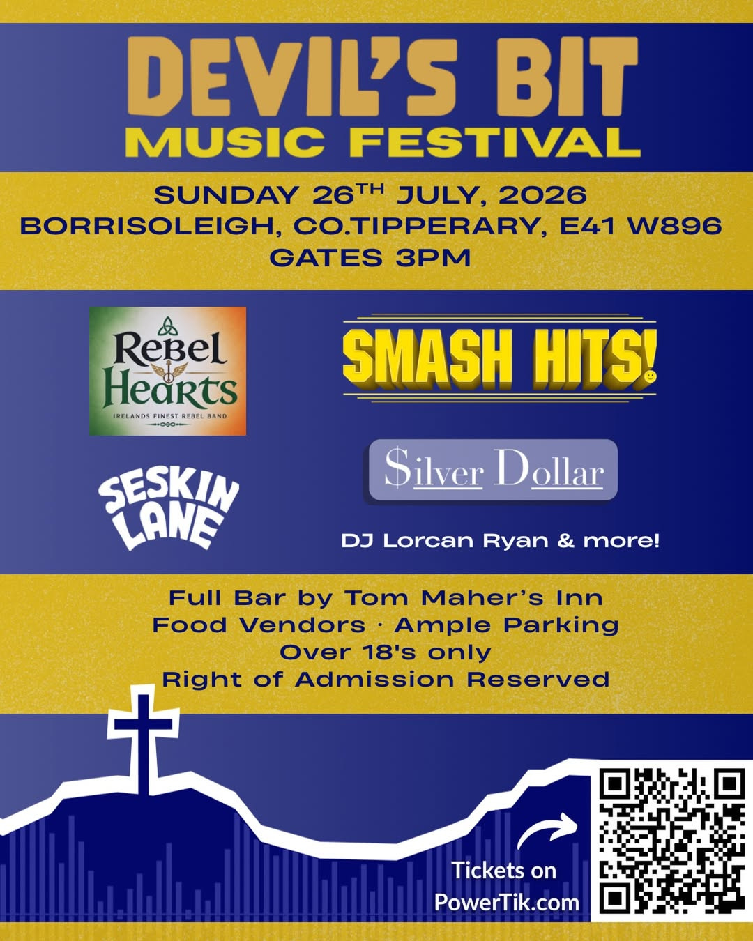 Festival season is calling! 🎶🍺🕺

If you are looking for a great day out this summer, this is one to add to the calendar! 🍻🎉

Get ready for a fantastic day of live music, great food, cold drinks, and an unbeatable atmosphere as this popular festival returns to Borrisoleigh on Sunday, 26th July.

With an incredible lineup featuring Smash Hits, Rebel Hearts, Silver Dollar, Seskin Lane, DJ Lorcan Ryan, and more, it's set to be one of the highlights of the summer! 🎤🎸

📍 Borrisoleigh, Co. Tipperary
📅 Sunday, 26th July 2026
🎟 Tickets available now via PowerTik.

Who are you bringing along? 👇