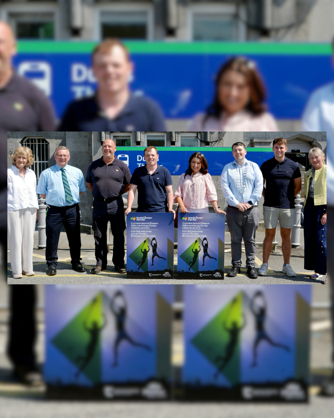 𝐖𝐄𝐋𝐂𝐎𝐌𝐄 𝐓𝐎 𝐓𝐇𝐔𝐑𝐋𝐄𝐒!

We are absolutely thrilled to officially unveil our brand-new "Welcome to Thurles - Birthplace of the GAA" signs! 🎉 If you are commuting or arriving by train, you will now spot these beautiful new signs welcoming you at both main access points to Thurles Railway Station.

As a town, we have such a rich sporting and cultural history. We wanted to make sure that the very first thing visitors, GAA fans, and commuters see when they step off the train is a proud reminder of our heritage. 

A massive thank you to the incredibly talented team at local company @designedly_ for designing these fantastic signs. 🙌

Next time you are passing through the station, make sure to take a look and let us know what you think!

 L- R : Triona Burke ( Thurles Tidy Towns) Ivan McAllister ( Irish Rail Station Manager Thurles) Tommy Loughnane ( Irish Rail) Tommy Barrett ( Thurles Tidy Towns) Caroline Nesbitt ( Designedly Thurles) Cllr Sean Ryan ( Cathaoirleach Thurles Municipal District Council) Conor Stakelum ( Tipperary Senior Hurler) and Jo O' Gorman ( Thurles Tidy Towns)